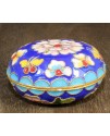 景泰藍花絲 2寸粉盒 景泰藍花絲 2寸粉盒